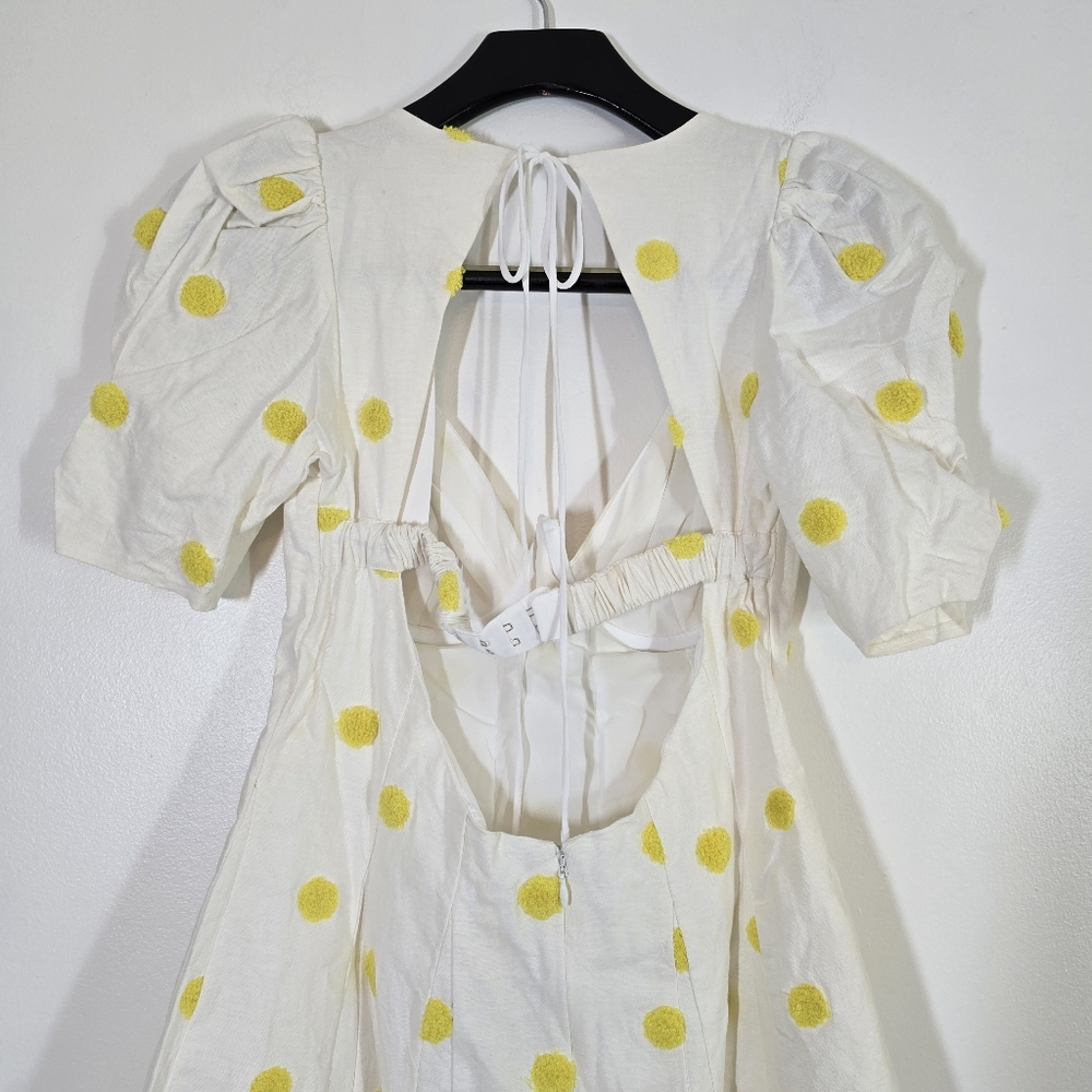 For Love & Lemons Claude Mini Dress Polka Dot Medium NWT New - Picture 7 of 10